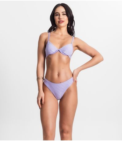 Conjunto Biquíni Lezie Com Aro e Bojo Bela Gaia Roxo
