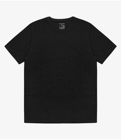 Camiseta Masculina Meia Malha Diametro Preto