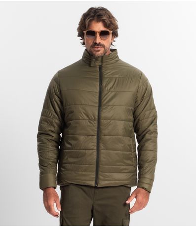Jaqueta Masculina Em Microfibra Diametro Verde
