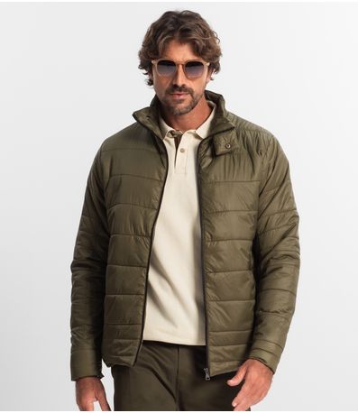 Jaqueta Masculina Em Microfibra Diametro Verde