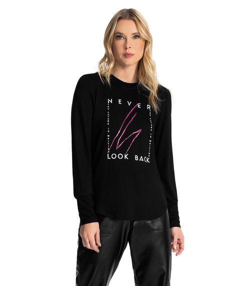 Moletom Feminino Look Back Rovitex Preto