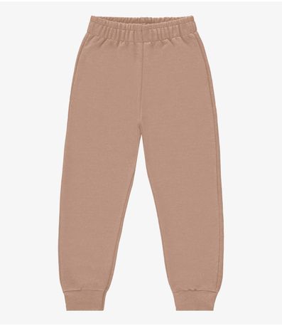 Calça Infantil Masculina Em Moletom Rovi Kids Marrom
