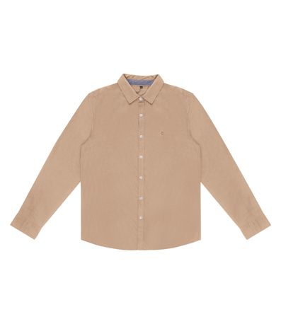Camisa Masculina Manga Longa Diametro Marrom