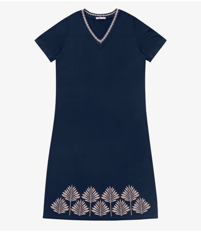 Vestido Super Midi Plus Size Secret Glam Azul