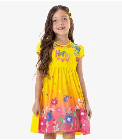 Vestido Infantil Rovi Kids Amarelo