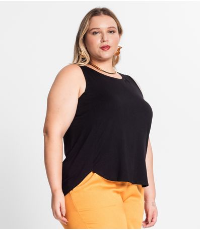 Blusa Feminina Plus Infinita Cor Preto