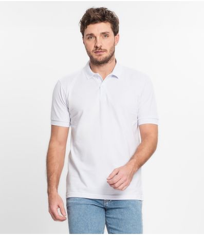 Polo Masculina Básica Lisas Select Branco