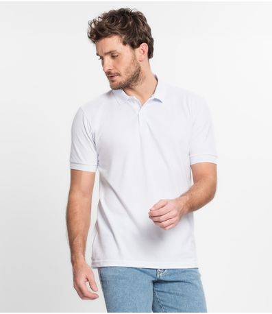 Polo Masculina Básica Lisas Select Branco