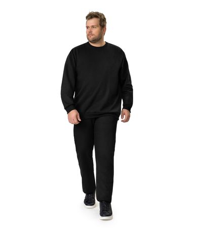 Camiseta Masculina Plus Size Manga Longa Diametro Preto