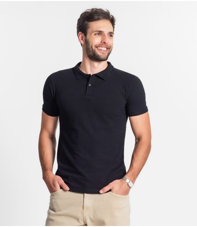 Polos Básicas Com Detalhe Na Gola Preto