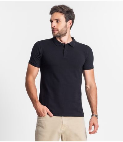 Polos Básicas Com Detalhe Na Gola Preto