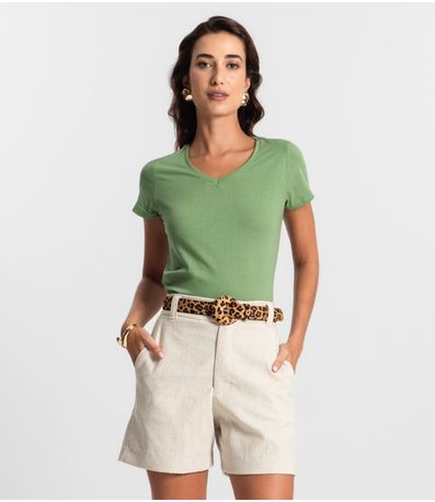 Blusa Feminina Meia Malha 30 Básica KO Verde