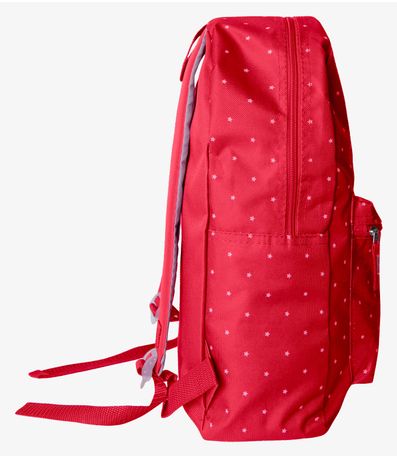 Mochila Feminina Estampada Padrao De Estrelas Clio Vermelho