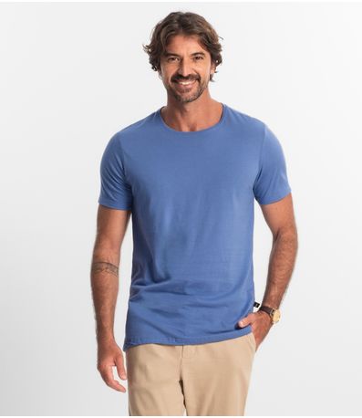 Camiseta Masculina Manga Curta KO Azul
