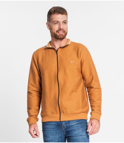Jaqueta Masculina Em Moletom Diametro Marrom