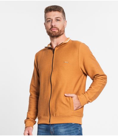 Jaqueta Masculina Em Moletom Diametro Marrom