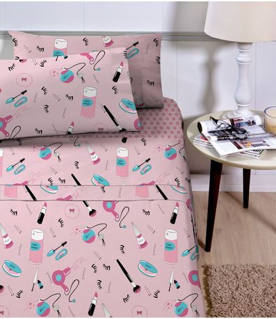 Jogo de Cama Infantil 3 Peças Corttex Rosa