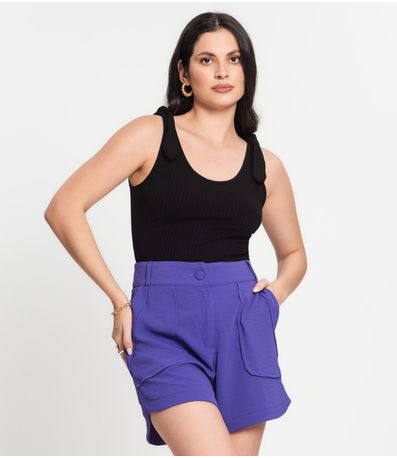 Regata Canelada Feminina Select Preto