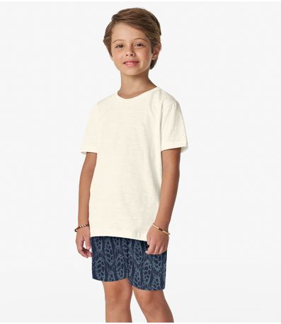 Bermuda Infantil Em Microfibra Trick Nick Azul Marinho