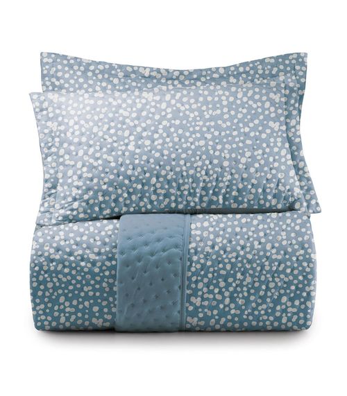 Jogo De Colcha Queen Malharia Sem Igual Altenburg Azul