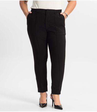 Calça Alfaiataria Plus Size Secret Glam Preto