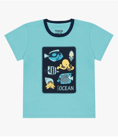 Camiseta Infantil Masculina Trick Nick Azul