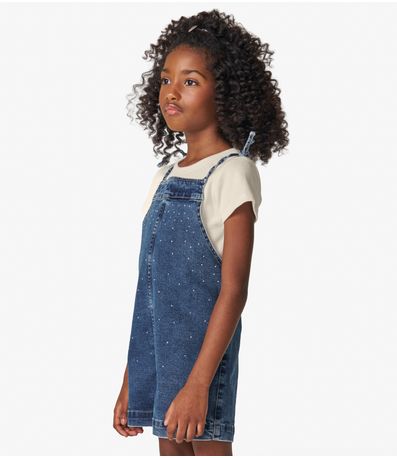 Conjunto Blusa com Jardineira Infantil Trick Nick Azul