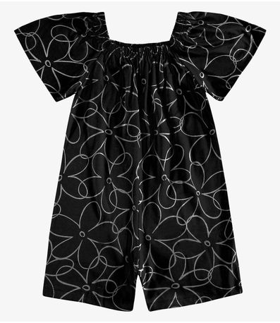 Macaquinho Infantil Meia Malha Rovi Kids Preto