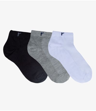 Kit 3 Pares De Meia Masculino Cano Médio Rovitex Unica