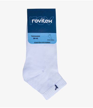 Kit 3 Pares De Meia Masculino Cano Médio Rovitex Unica