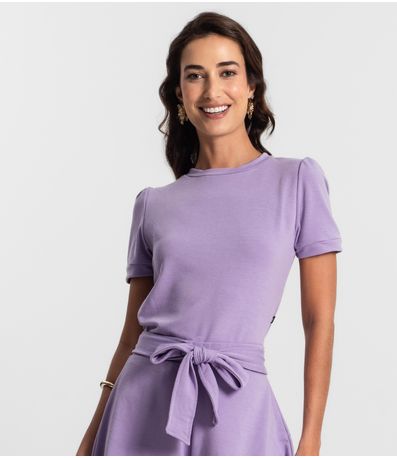 Conjunto Feminino Shorts E Blusa Molecotton KO Roxo