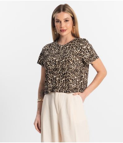 Blusa Feminina Estampada Select Bege