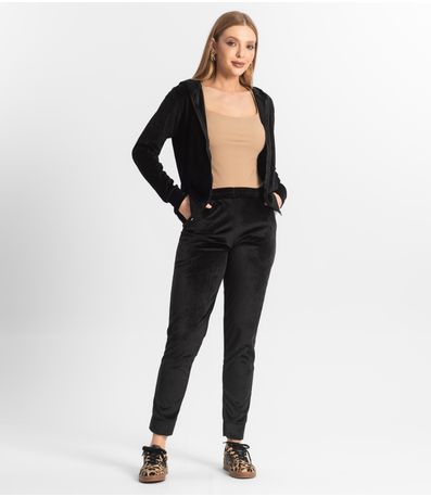 Calça Jogger Feminina De Plush RechSul Preto