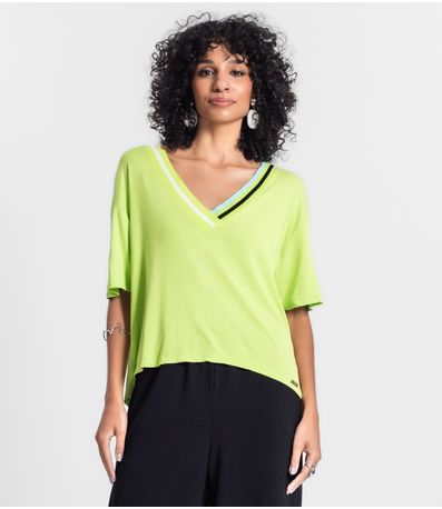 Blusa Feminina Em Visco Tricot Rovitex Verde