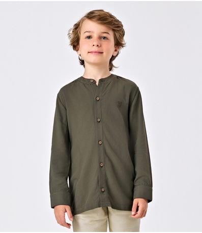 Camisa Infantil Masculino Manga Longa Trick Nick Verde