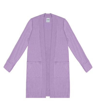 Cardigan Tricot Feminino Rovitex Roxo