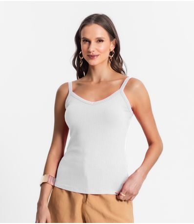 Blusa de Alça Feminina Select Branco