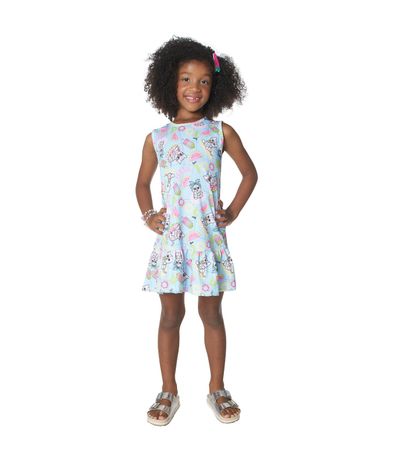Vestido Infantil Feminino Estampado Viston Azul