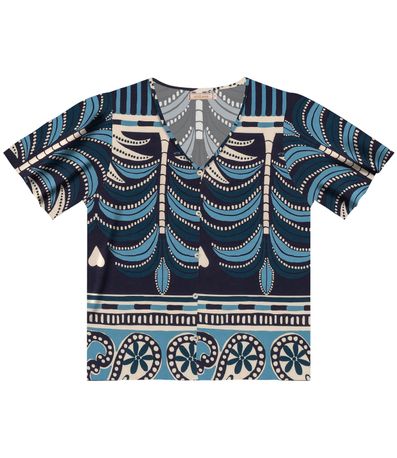 Blusa Feminina Estampada Endless Azul