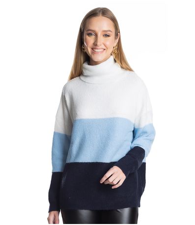 Sueter Feminino Gola Alta Endless Bege