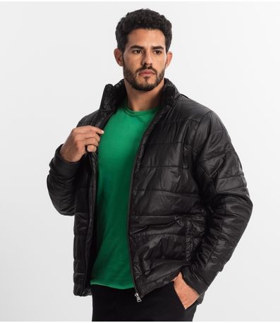 Jaqueta Masculina Em Microfibra Diametro Preto