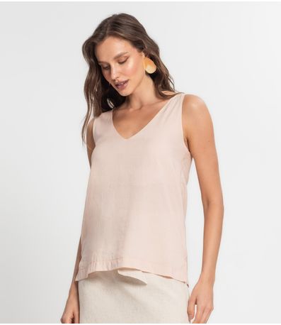 Regata Feminina Com Decote V Endless Rosa