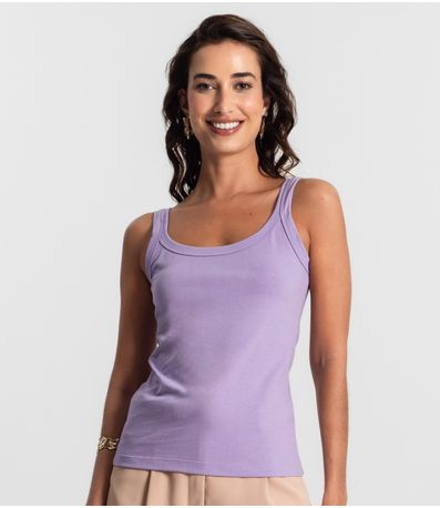 Regata Feminina Cotton 30 Básica KO Roxo