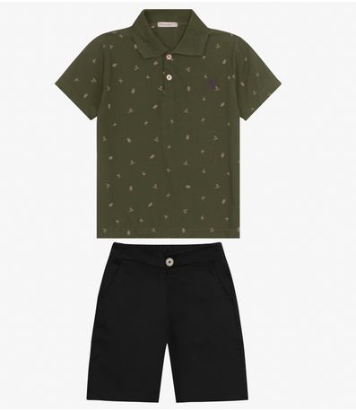Conjunto Polo com Bermuda Trick Nick Verde