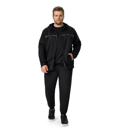Jaqueta Masculina Plus Size Com Capuz Diametro Preto