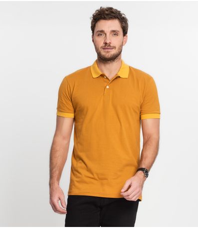 Polos Básicas Com Golas Diferenciadas Select Amarelo