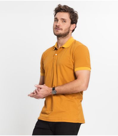 Polos Básicas Com Golas Diferenciadas Select Amarelo