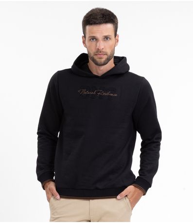 Blusão Masculino Com Capuz Moletom Diametro Preto