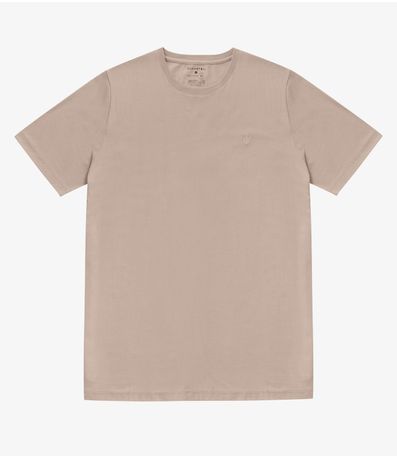 Camiseta Masculina Básica Meia Malha Diametro Marrom