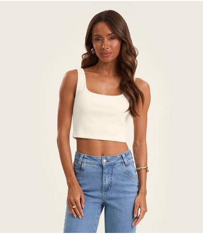 Top Básico Feminino em Ribana Rovitex Bege